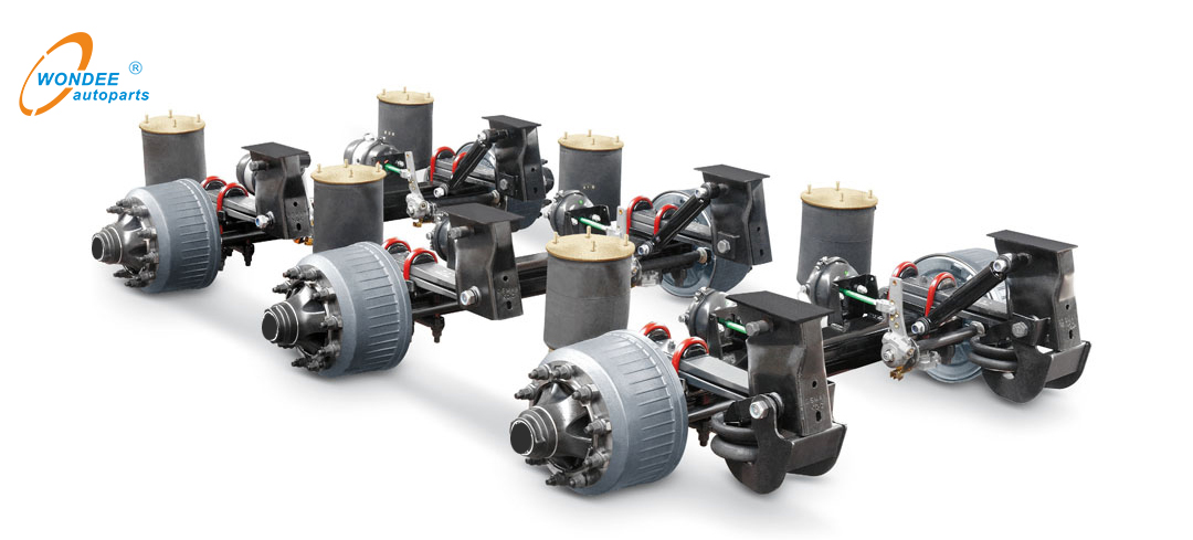 WONDEE air suspension with axle 3-осильная воздушная подвеска с осью для полуприцета