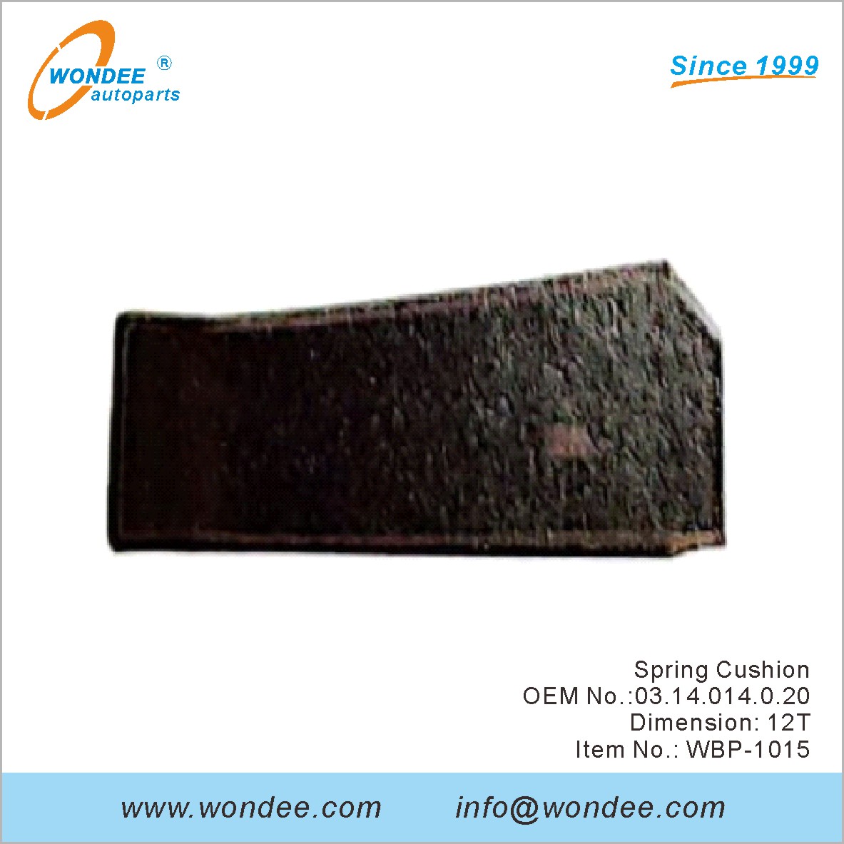 Spring Cushion OEM 0314014020 для BPW от Wondee