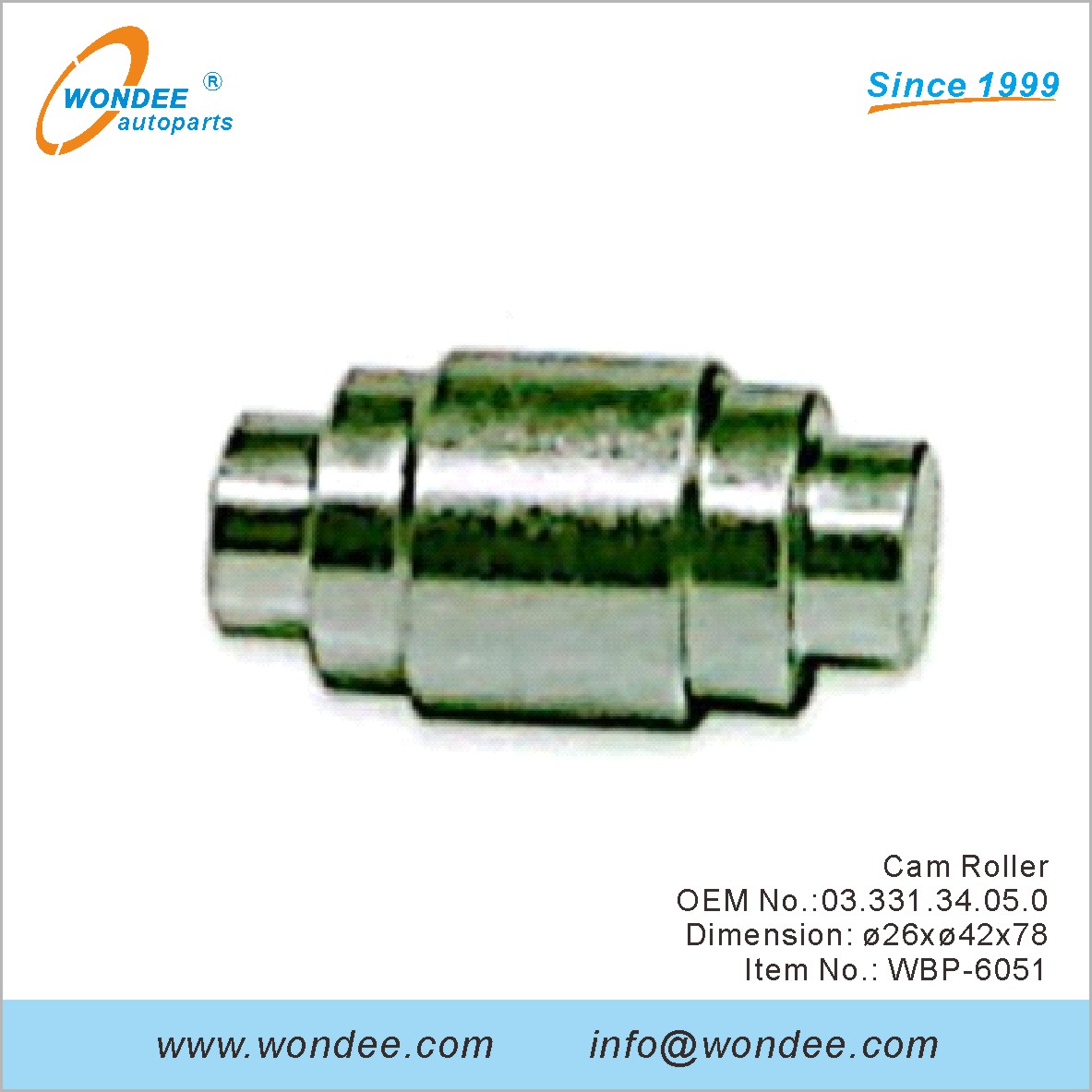 CAM Roller OEM 0333134050 для BPW от Wondee