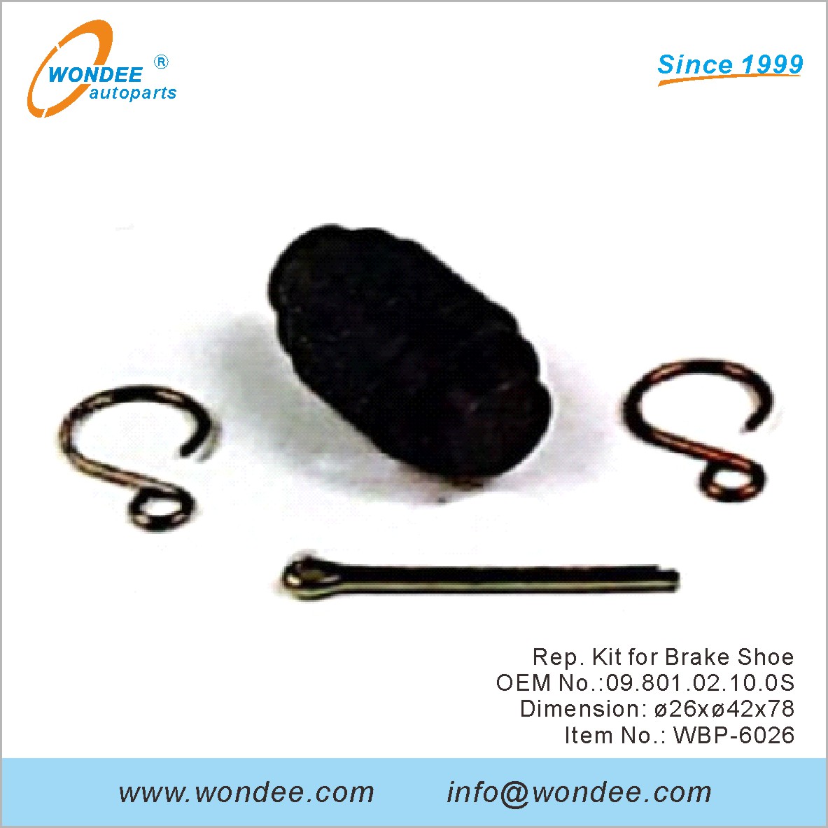 Rep Kit для тормозной обуви OEM 0980102100S для BPW от Wondee