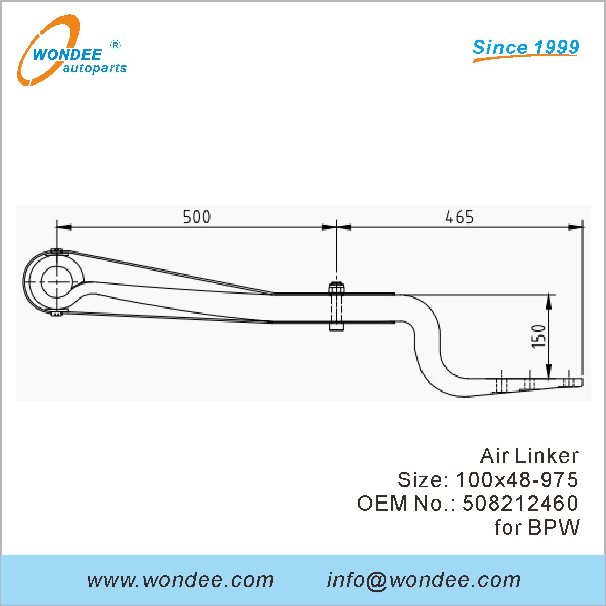 Wondee Autoparts Air Linker OEM 508212460 для BPW
