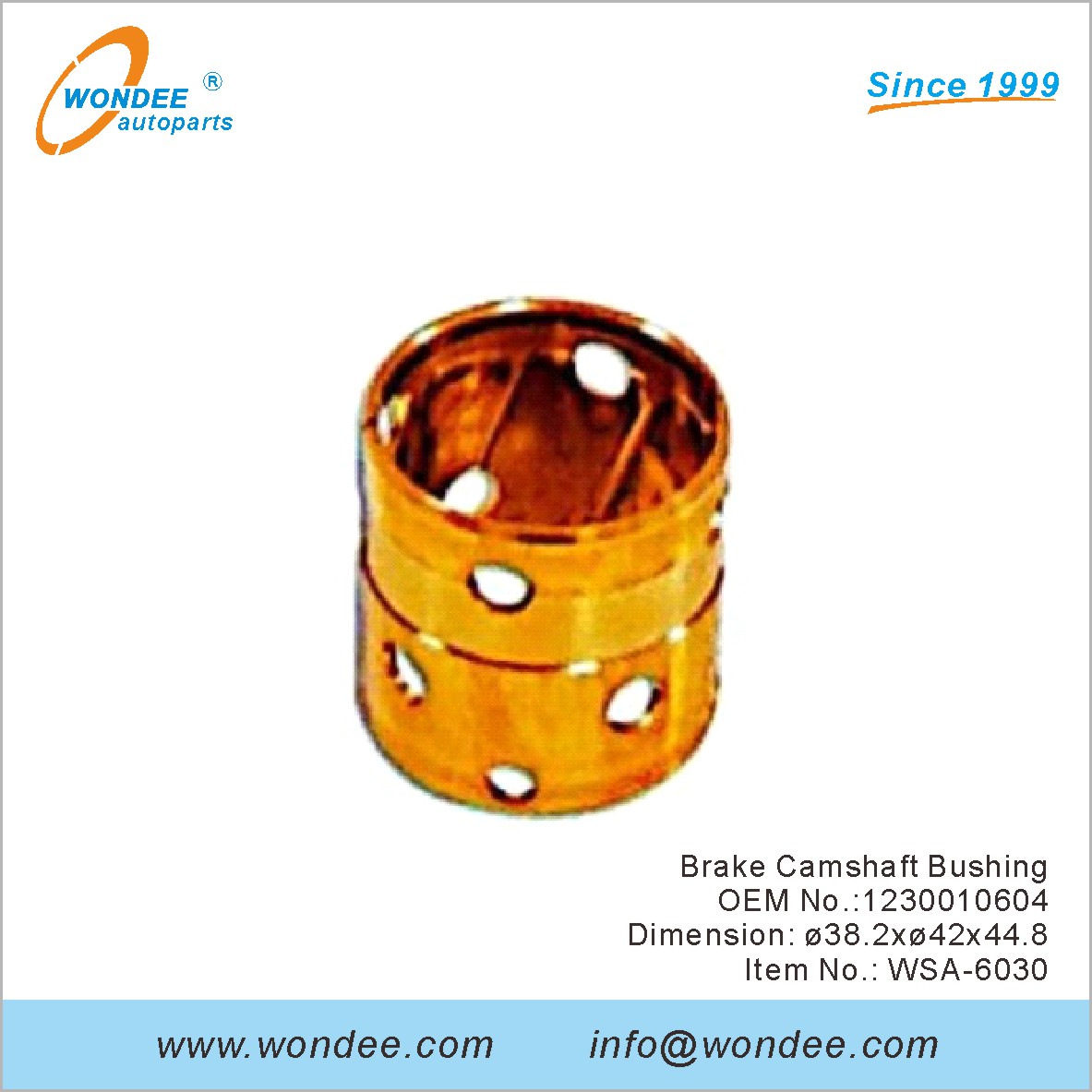 Тормозное втулка распределительного вала OEM 1230010604 для SAF от Wondee