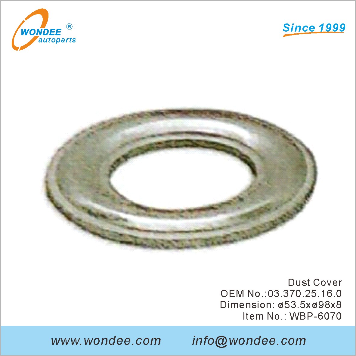 Dust Cover OEM 0337025160 для BPW от Wondee