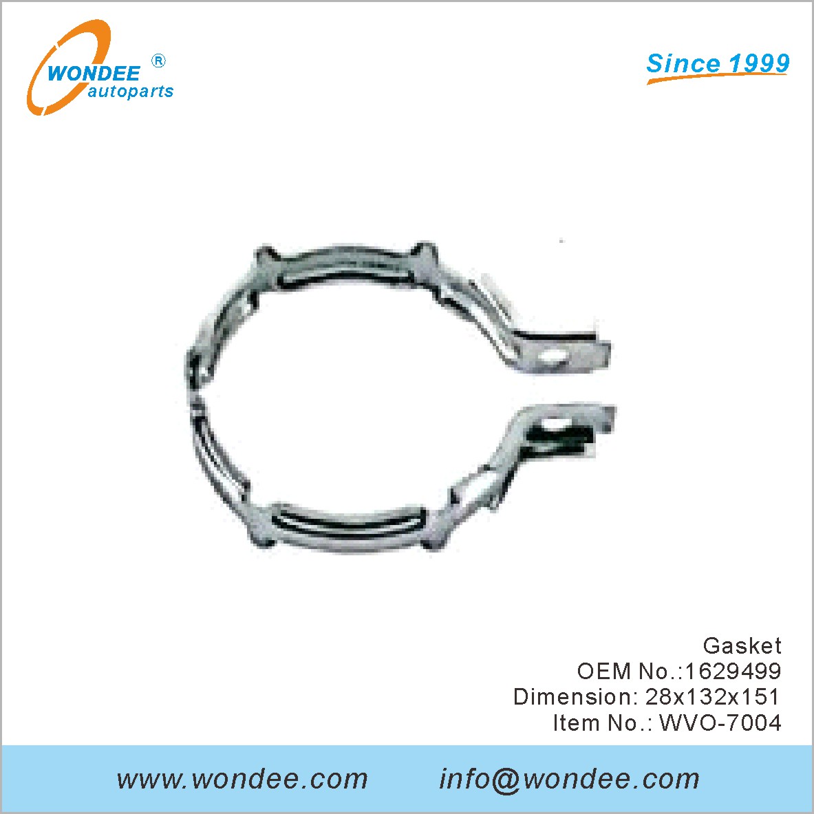 Gasket OEM 1629499 для Volvo от Wondee