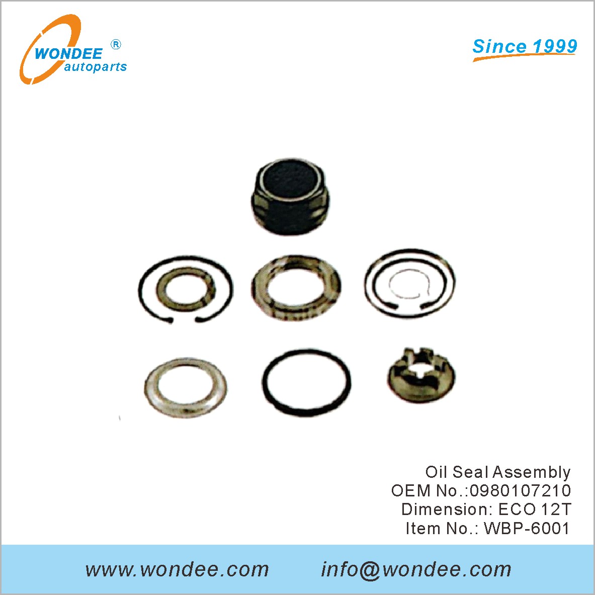 Узел масляного уплотнения OEM 0980107210 для BPW от Wondee