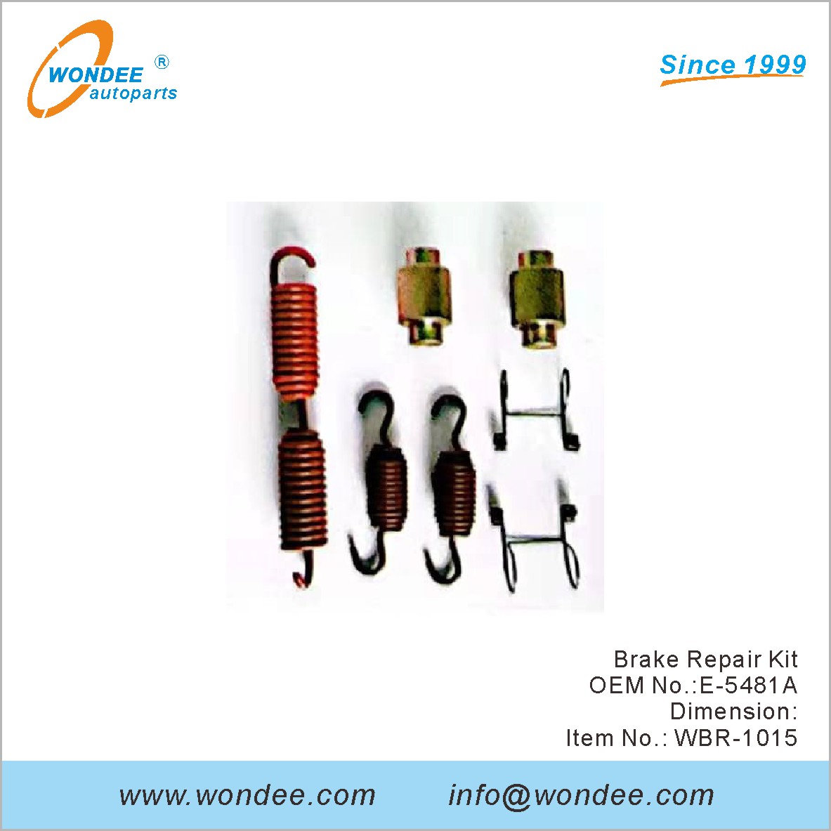 Комплект для ремонта тормозов OEM E-5481A от Wondee