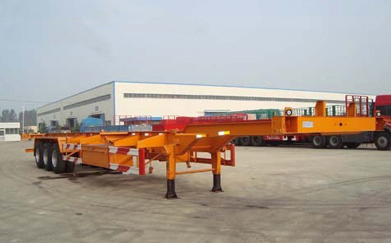 Wondee 3-Axle Skeletal и Flatbed Semi Trailer для транспортировки контейнеров от поставщика Китая
