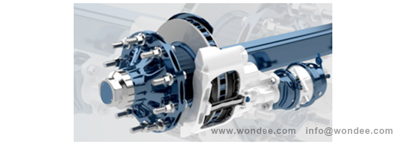 Дисковая тормозная серия полуприцепной ось от Китая / Wondee Autoparts