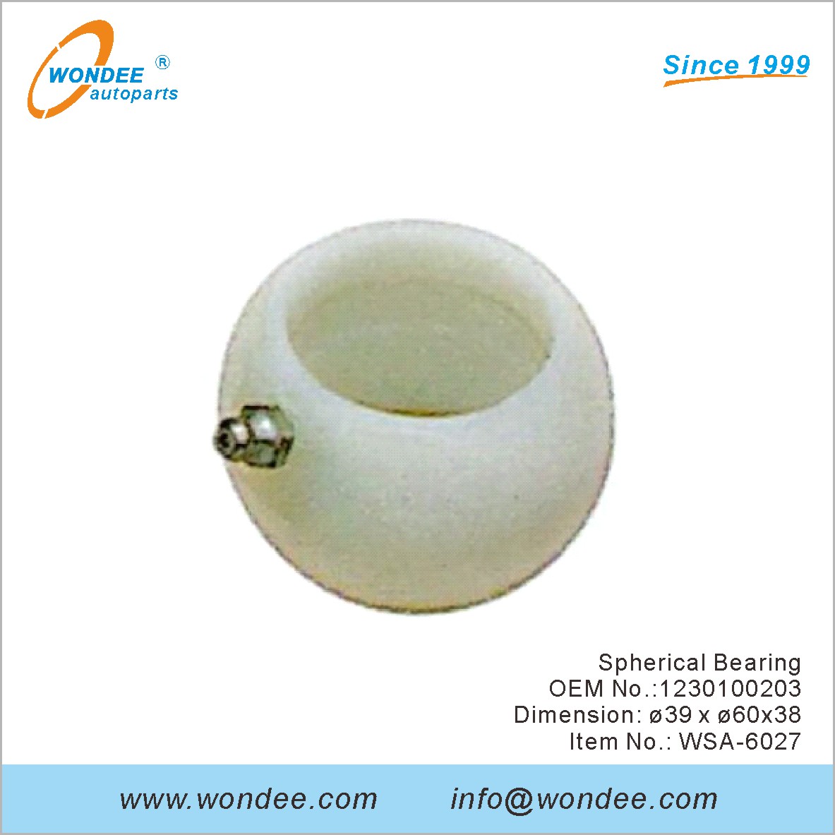Сферический подшипник OEM 1230100203 для SAF от Wondee