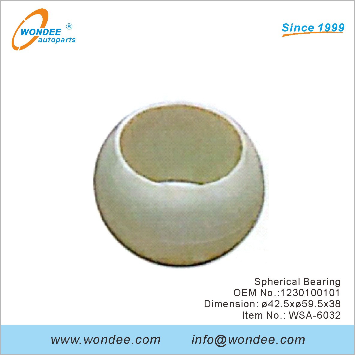 Сферический подшипник OEM 1230100101 для SAF от Wondee