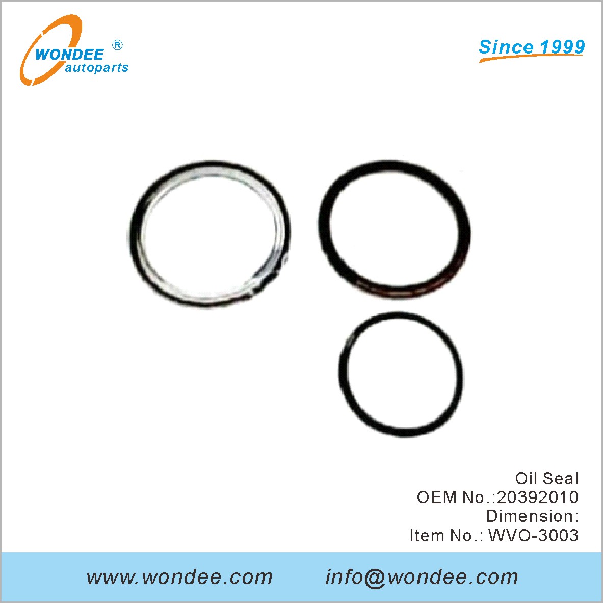 Масляное уплотнение OEM 20392010 для Volvo от Wondee