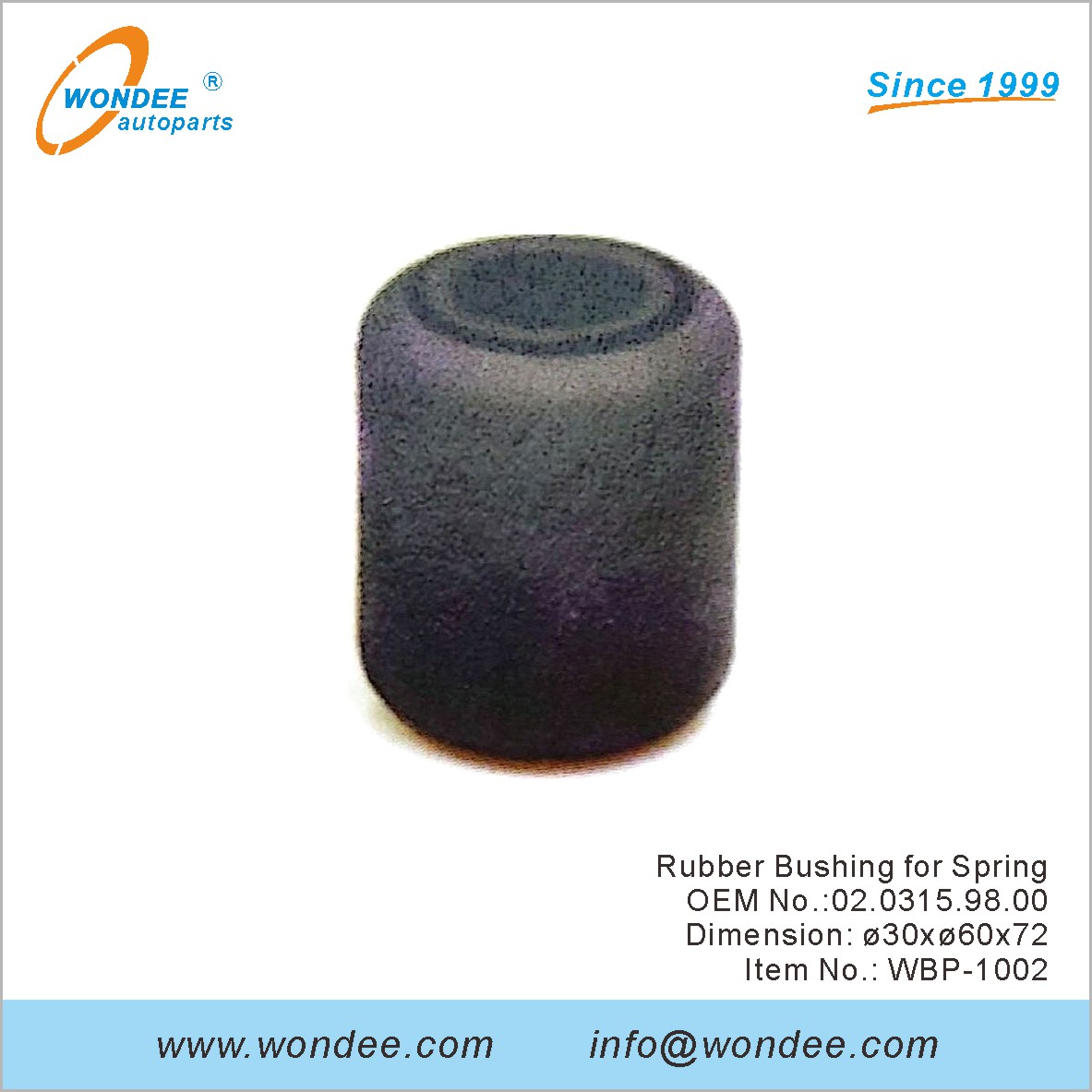 Резиновая втулка для весеннего OEM 0203159800 для BPW от Wondee
