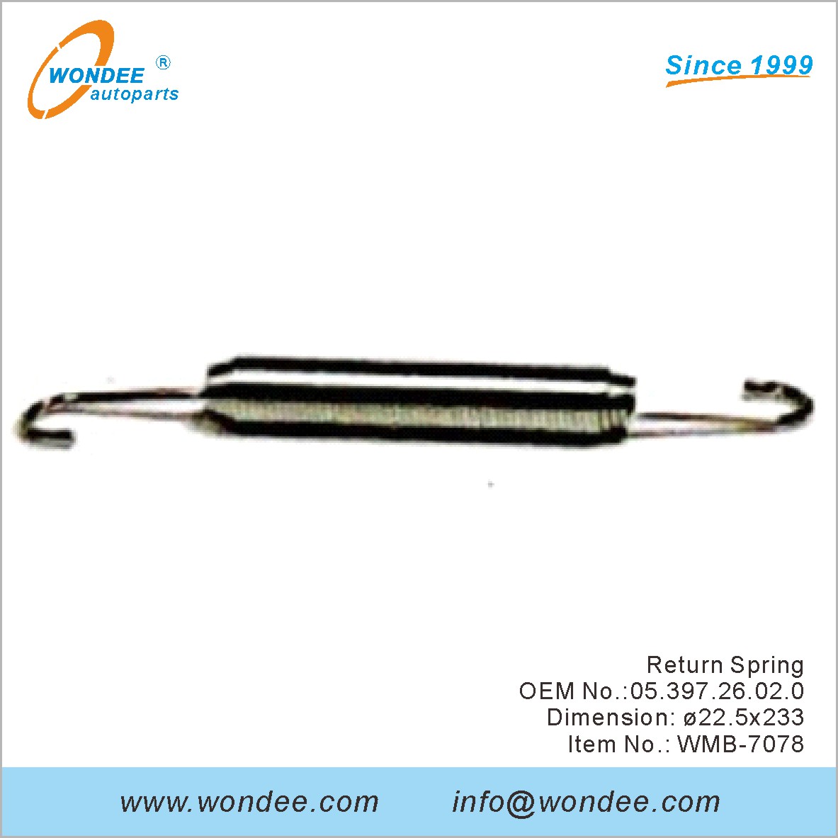 Возврат весна OEM 0539726020 для BPW от Wondee
