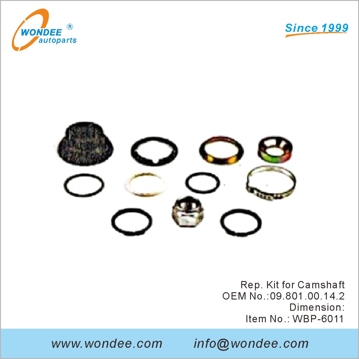 Rep Kit для распределительного вала OEM 0980100142 для BPW от Wondee