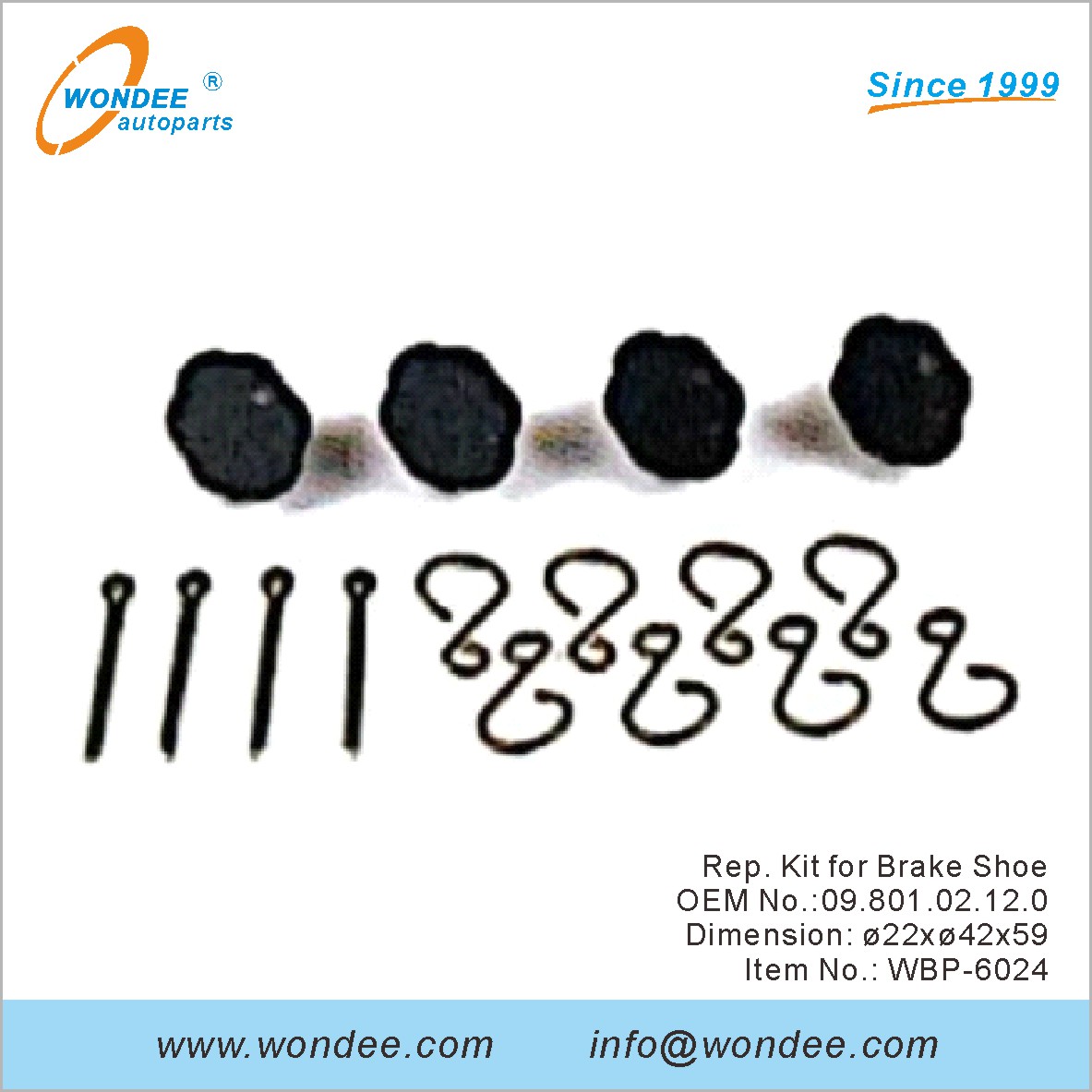 Rep Kit для тормозной обуви OEM 0980102120 для BPW от Wondee