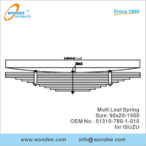 WONDEE Heavy Duty Truck Leaf Spring OEM 51310-780-1-010 for ISUZU.JPG