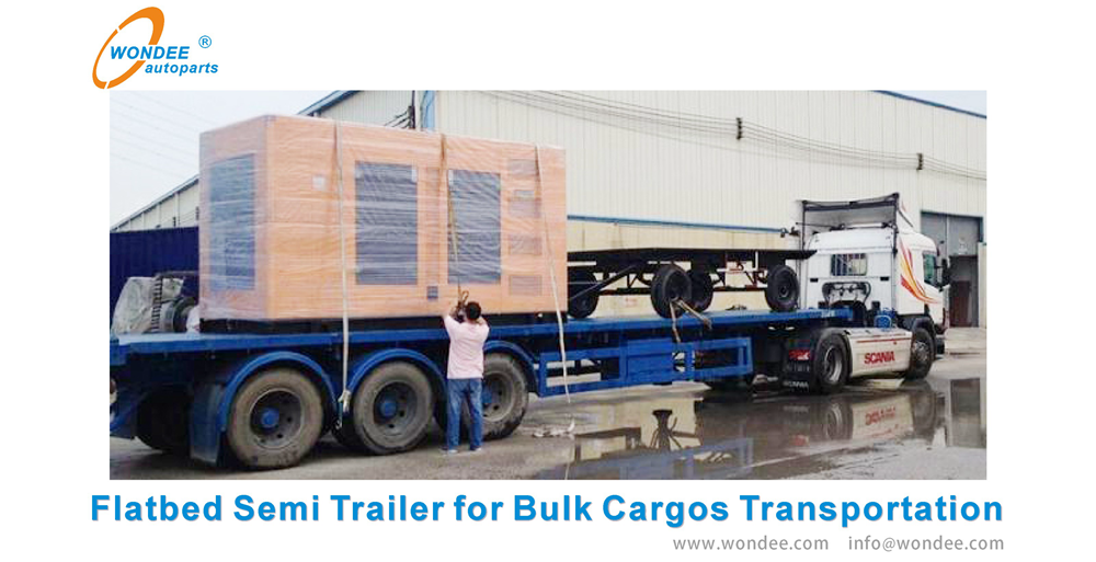 Wondee Flatbed Semi Trailer для объемного груза