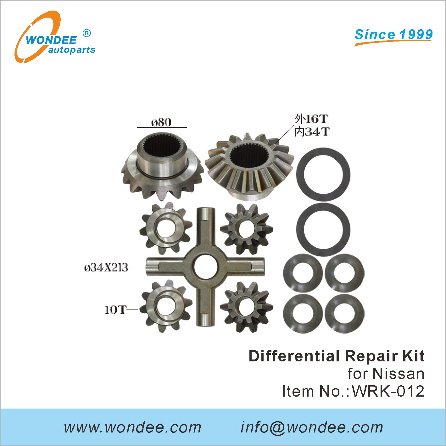 Wondee Diflectial Repair Kit (12)