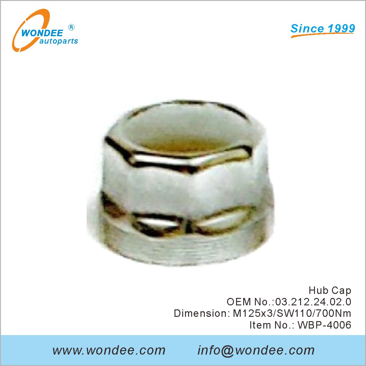 Hub Cap OEM 0321224020 для BPW от Wondee