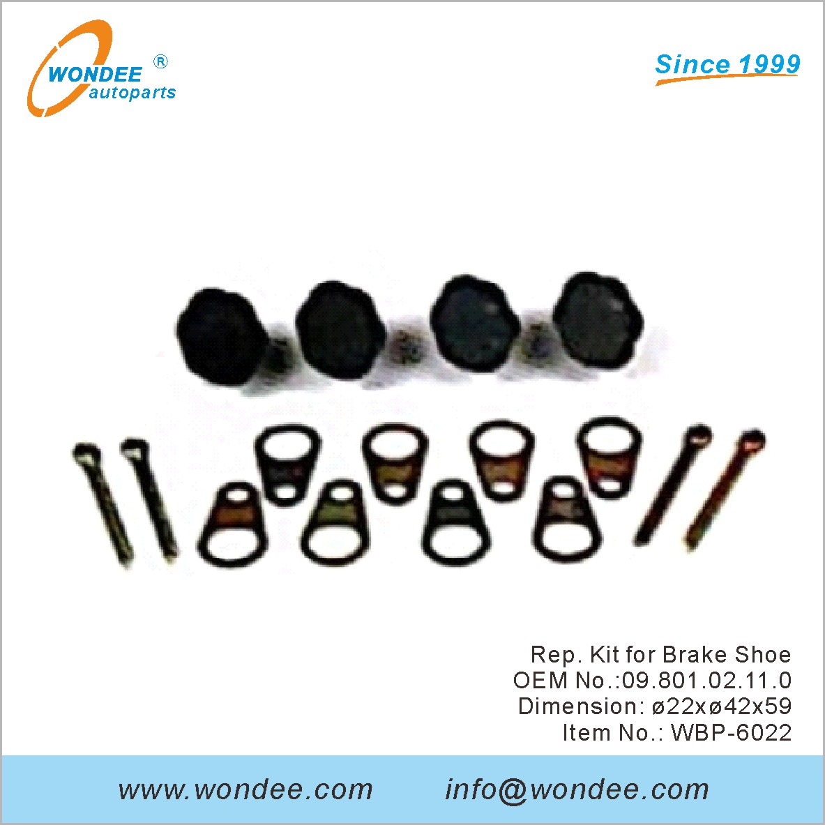 Rep Kit для тормозной обуви OEM 0980102110 для BPW от Wondee
