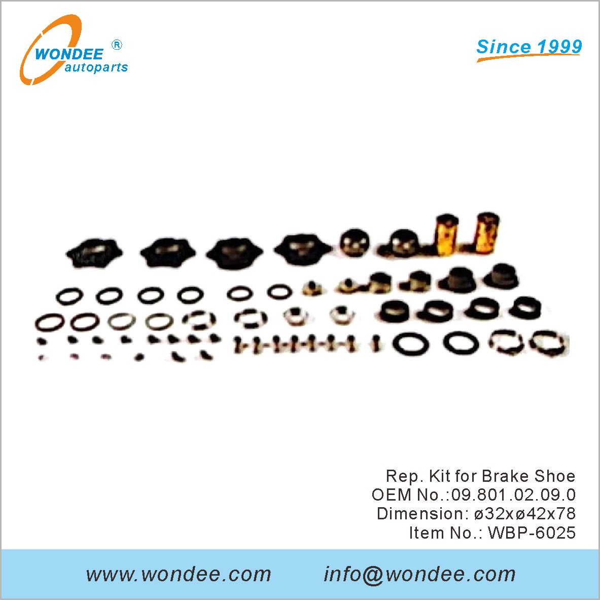 Rep Kit для тормозной обуви OEM 0980102090 для BPW от Wondee