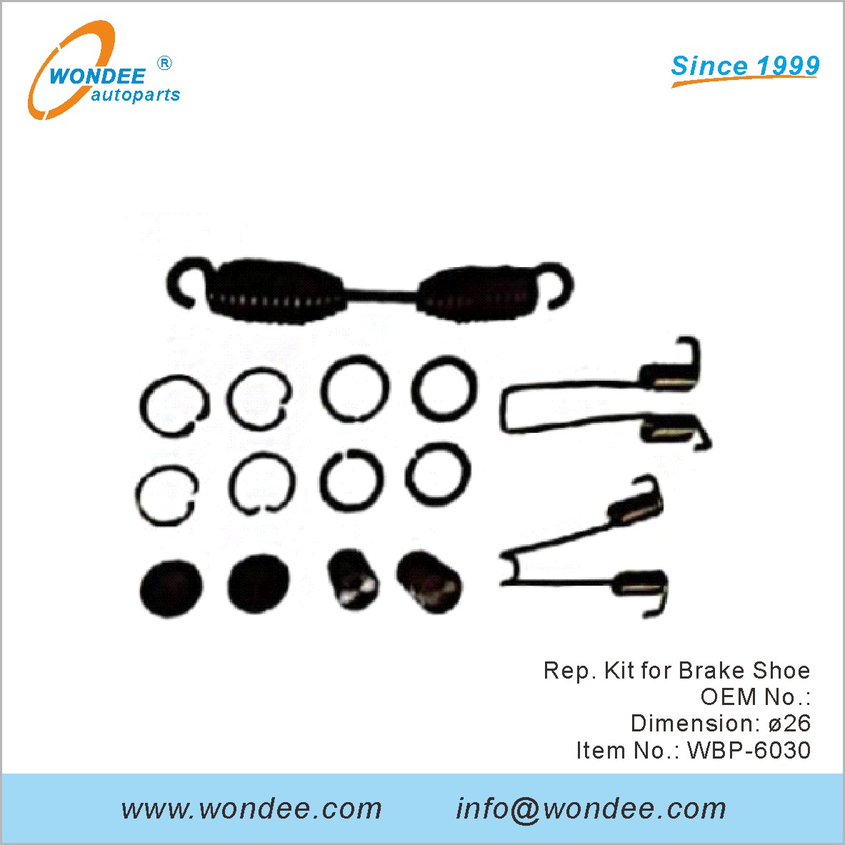 Rep Kit для тормозной обуви OEM для BPW от Wondee