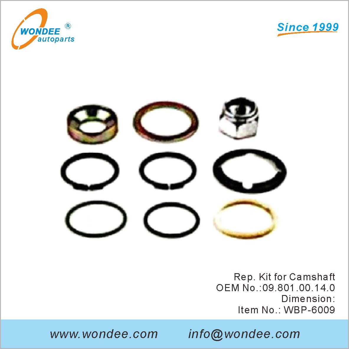 Rep Kit для распределительного вала OEM 0980100140 для BPW от Wondee