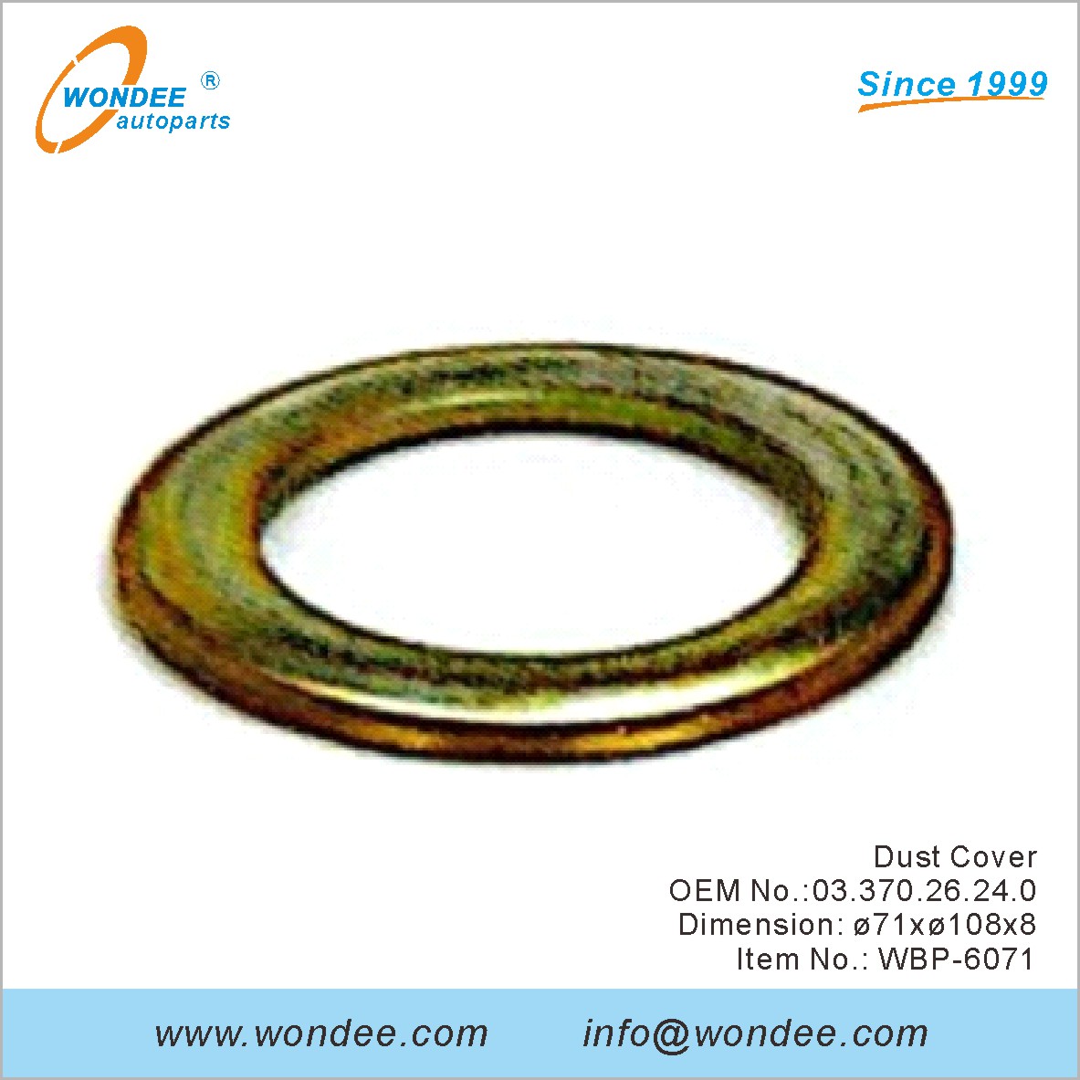 Dust Cover OEM 0337026240 для BPW от Wondee