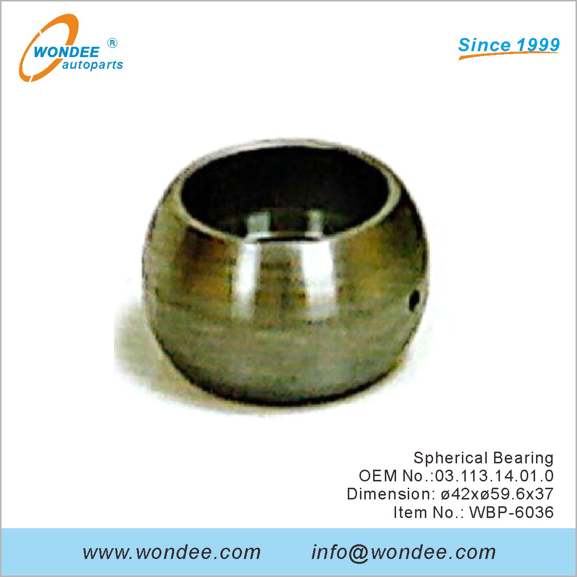 Сферический подшипник OEM 0311314010 для BPW от Wondee