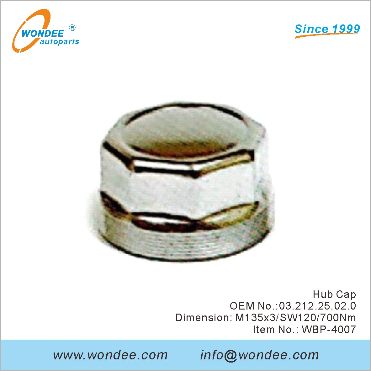 Hub Cap OEM 0321225020 для BPW от Wondee