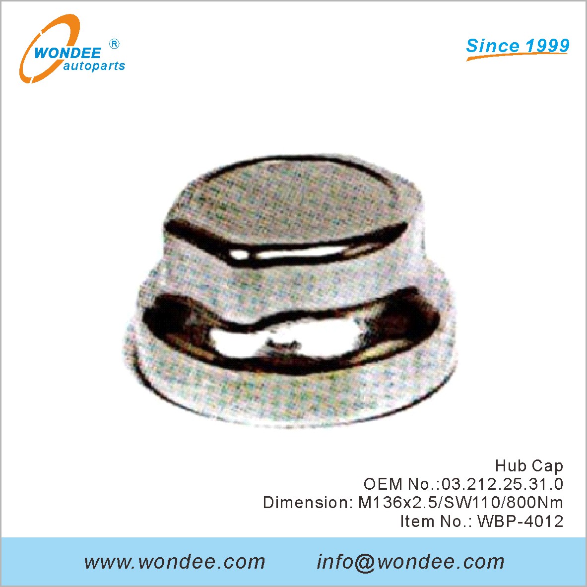 Hub Cap OEM 0321225310 для BPW от Wondee