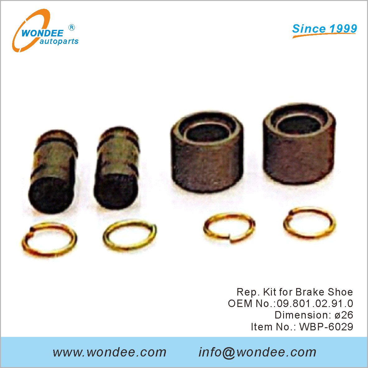 Rep Kit для тормозной обуви OEM 0980102910 для BPW от Wondee