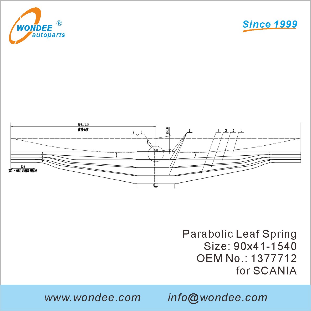 Различный тип OEM -номер Leaf Springs Air Linkers для трейлеров и грузовиков