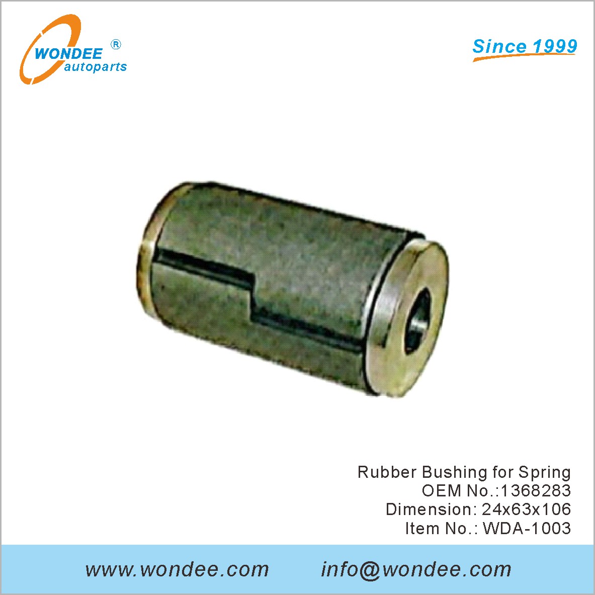 Резиновая втулка для весеннего OEM 1368283 для DAF от Wondee